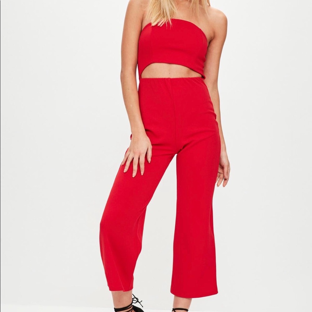 Red Jumpsuit with cutout